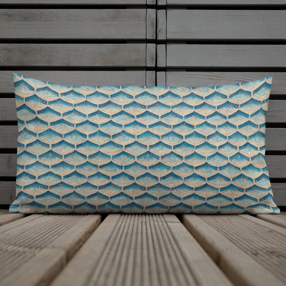 Seafoam Scales Premium Pillow