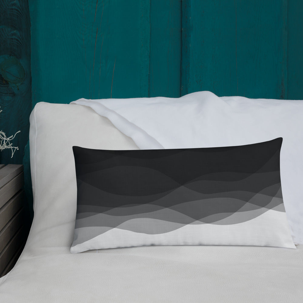 Graphite Waves Premium Pillow