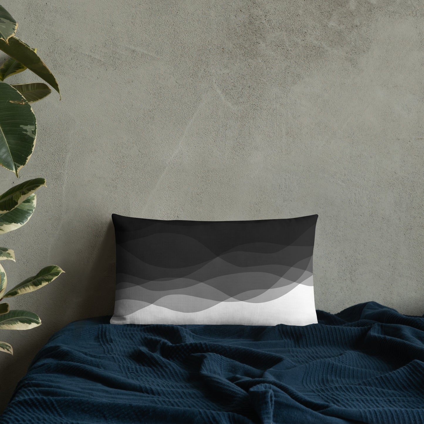 Graphite Waves Premium Pillow