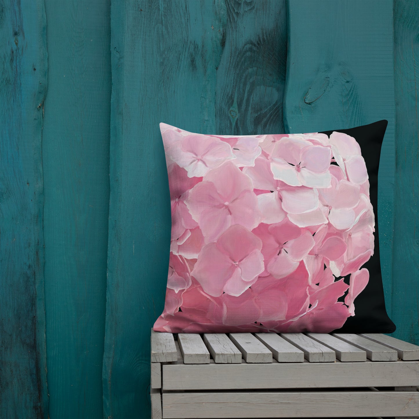 Carol’s Hydrangea Premium Pillow