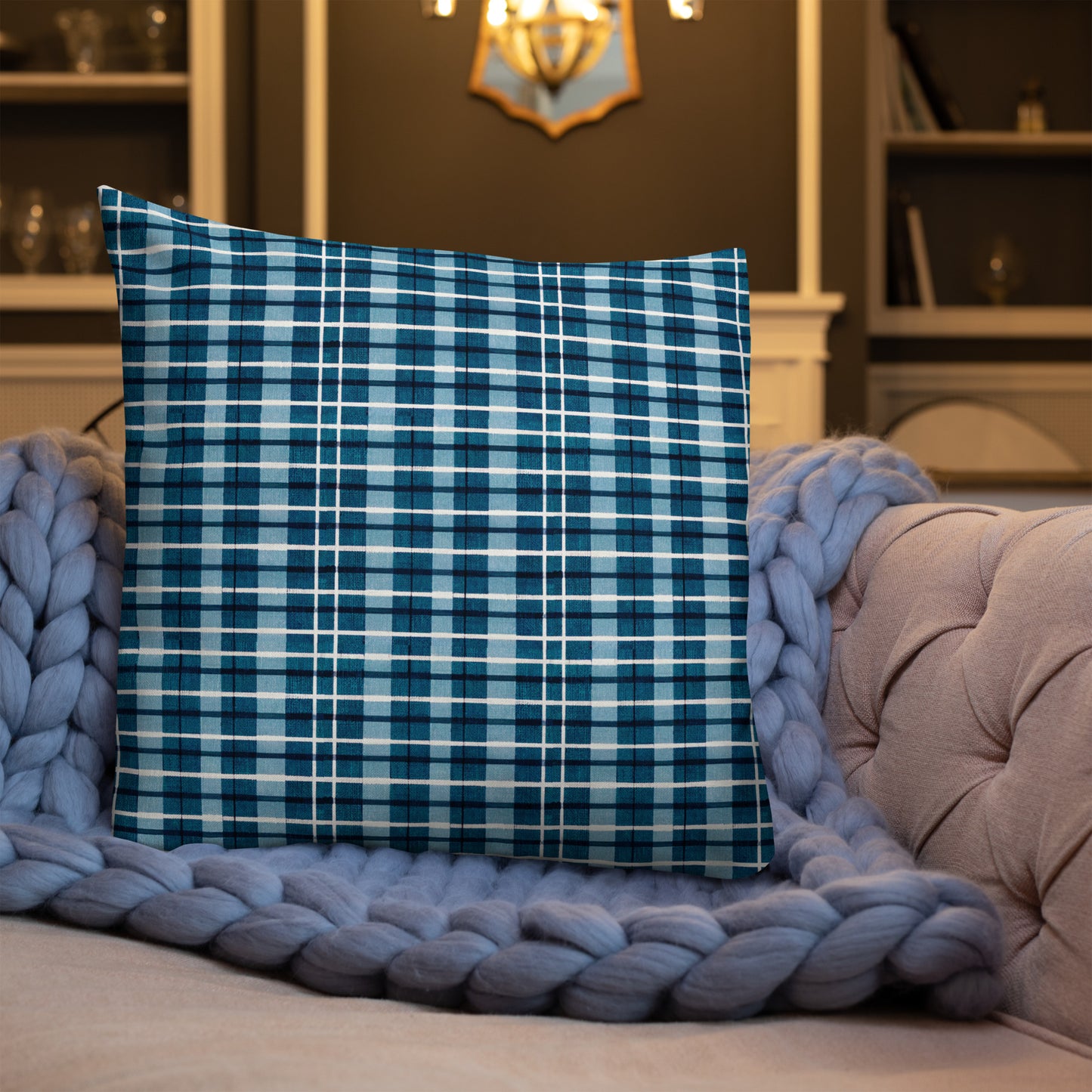 Scotsman’s Skyward Plaid Premium Pillow