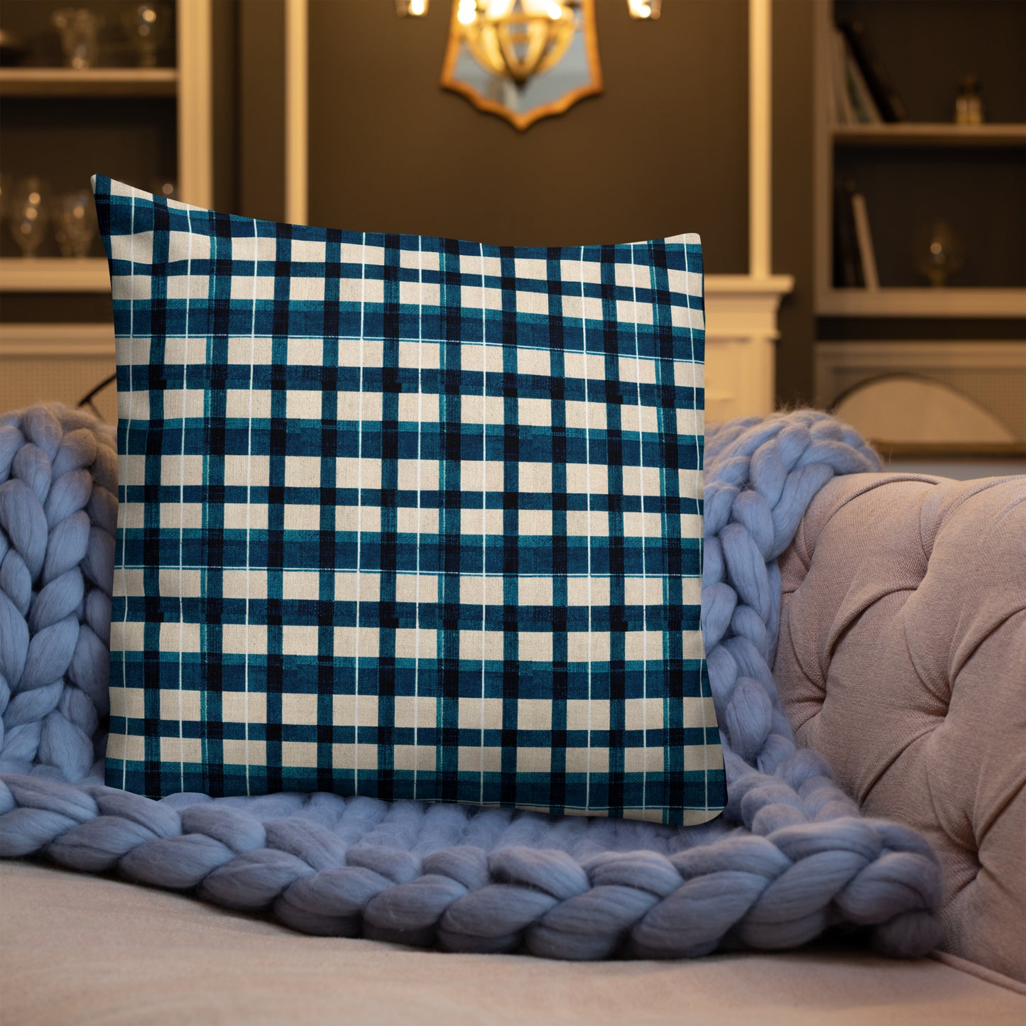 Frosty Glen Plaid Premium Pillow