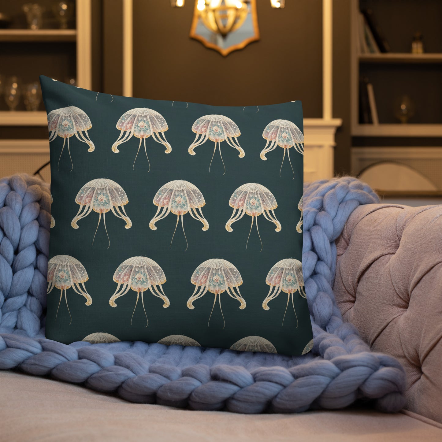 Oceanic Floral Premium Pillow