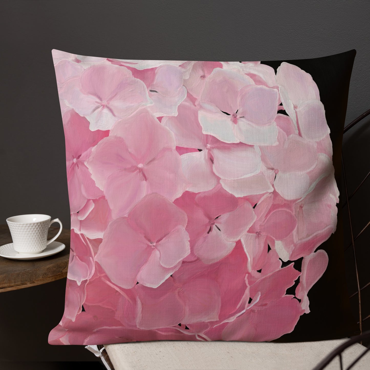 Carol’s Hydrangea Premium Pillow