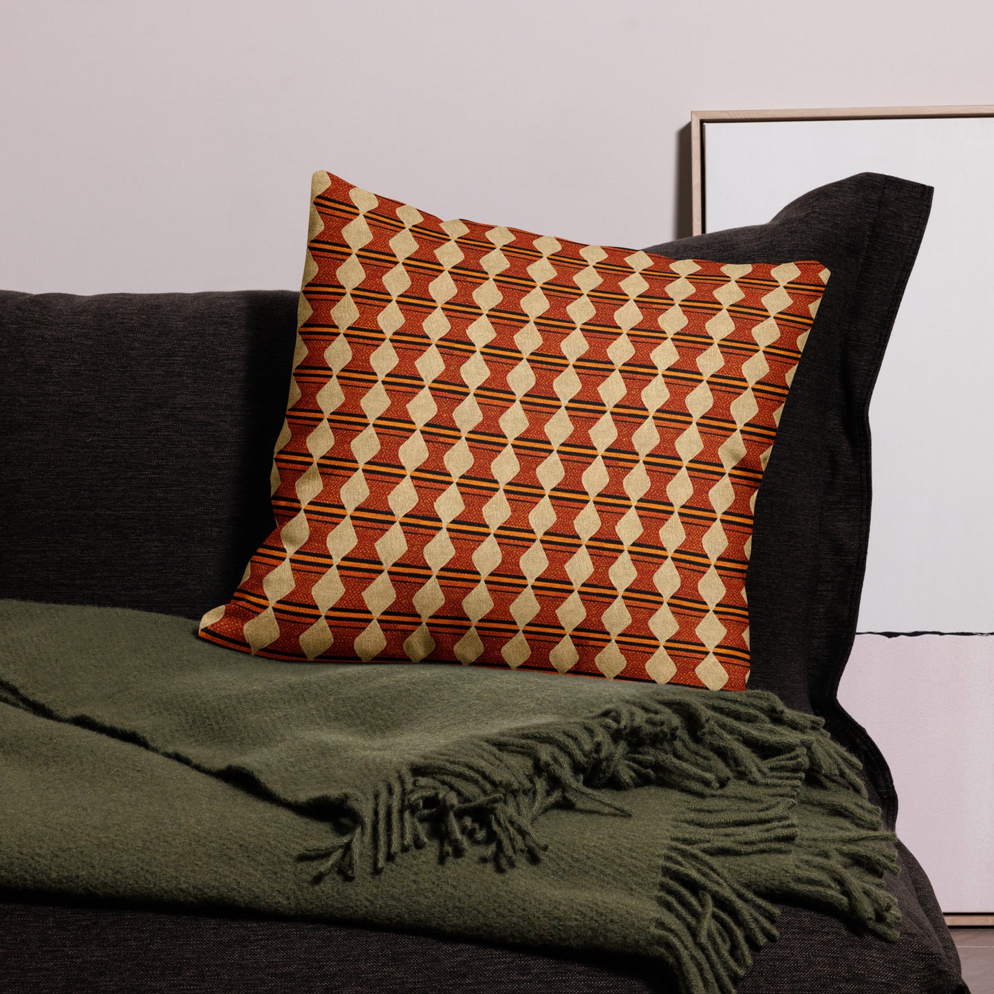 Tribal Tranquility In Neutral Premium Pillow