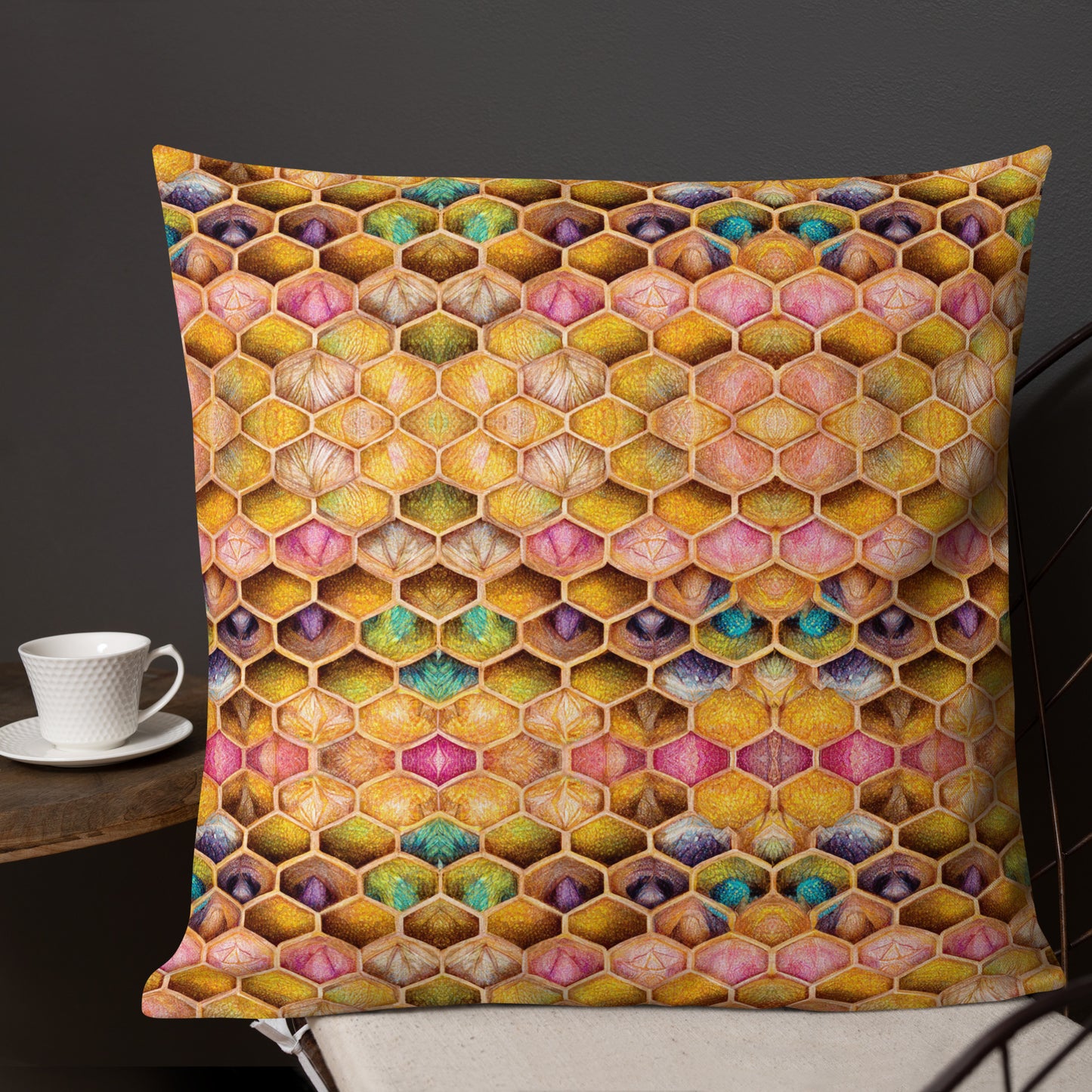 Rainbow Hive Radiance Premium Pillow