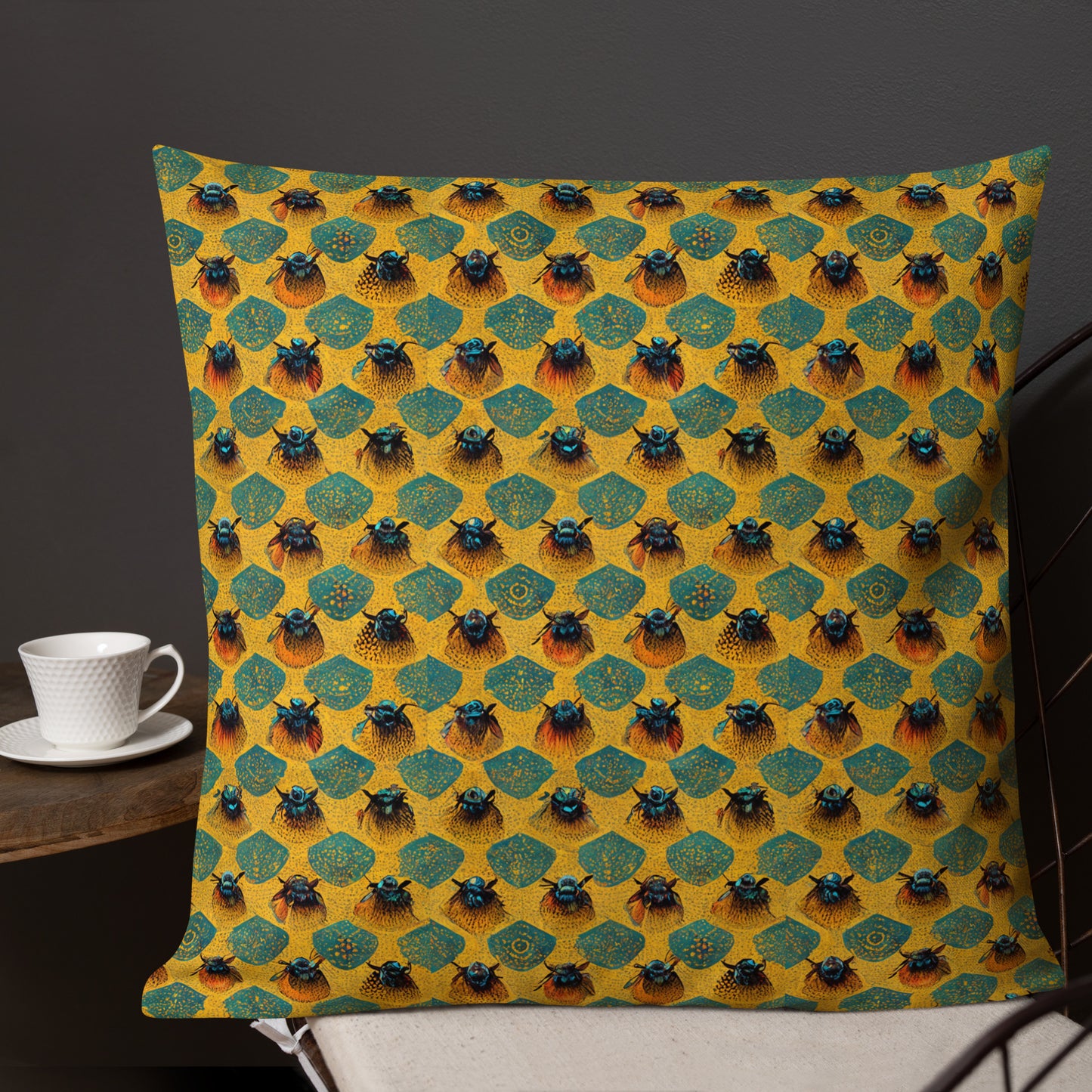 Honeycomb Whispers Premium Pillow