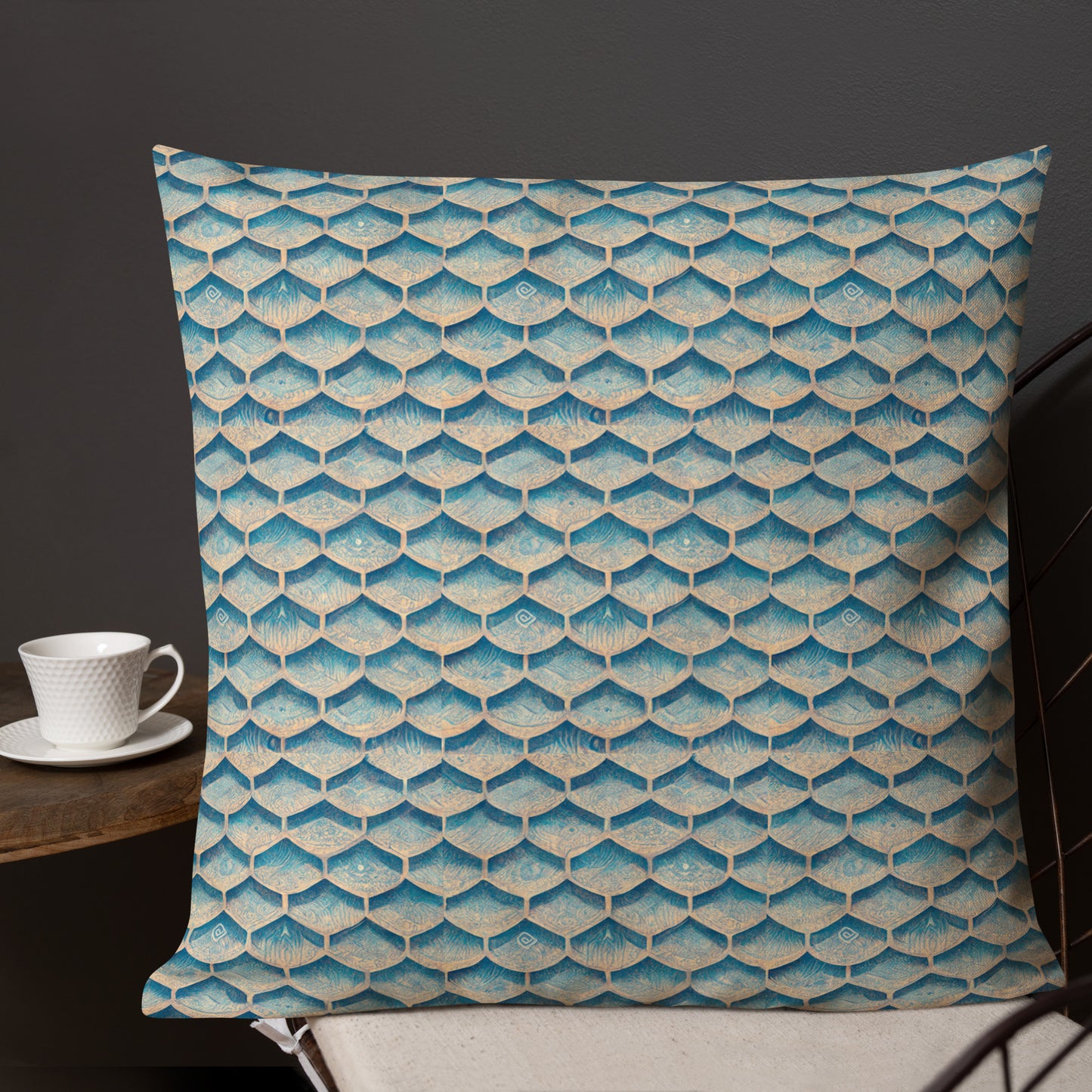 Seafoam Scales Premium Pillow