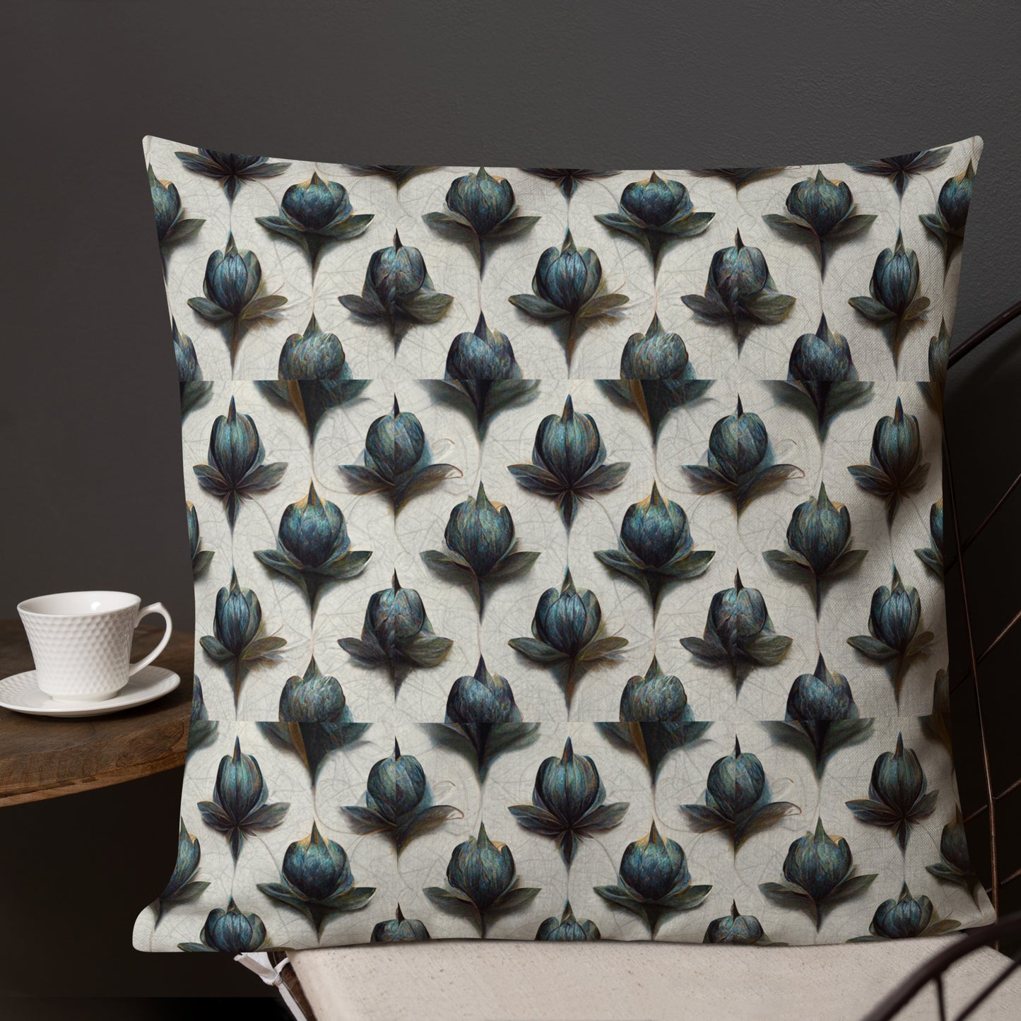 Serenity in Blue Premium Pillow