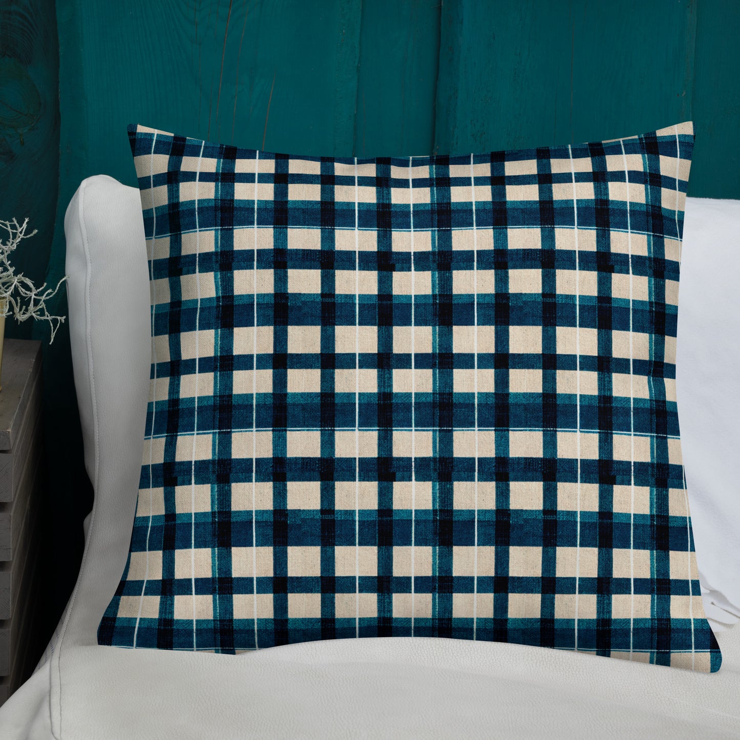 Frosty Glen Plaid Premium Pillow