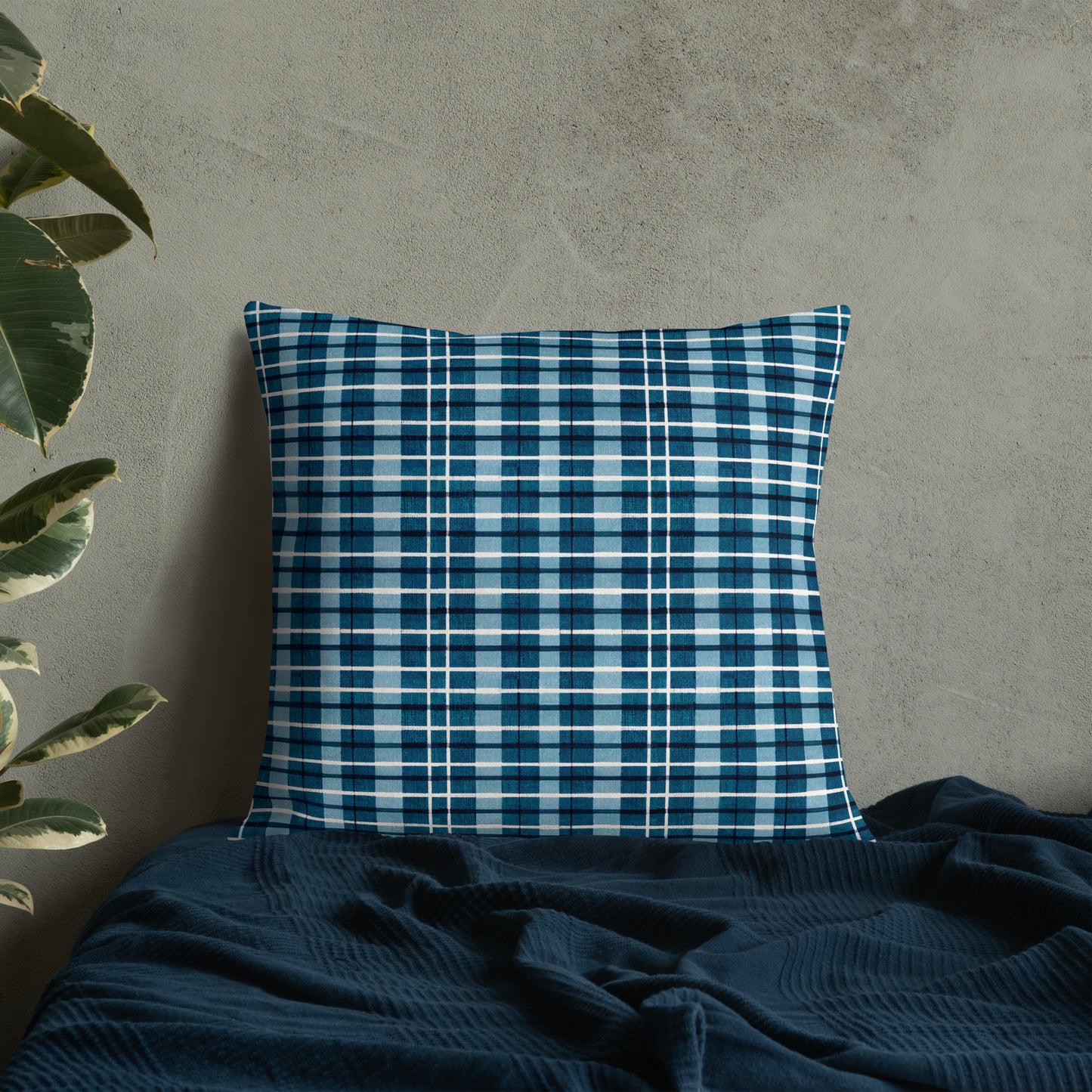 Scotsman’s Skyward Plaid Premium Pillow