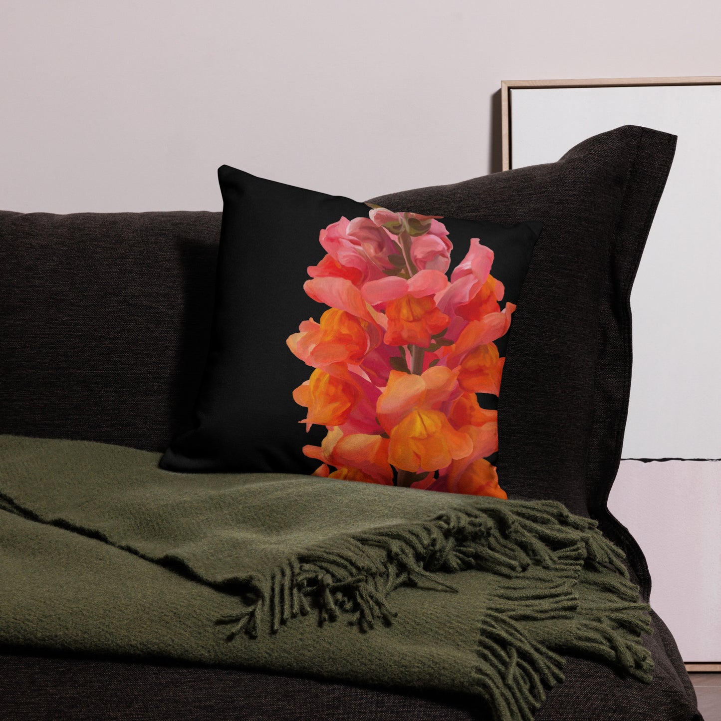 Mark’s Orange Snapdragon Premium Pillow Case