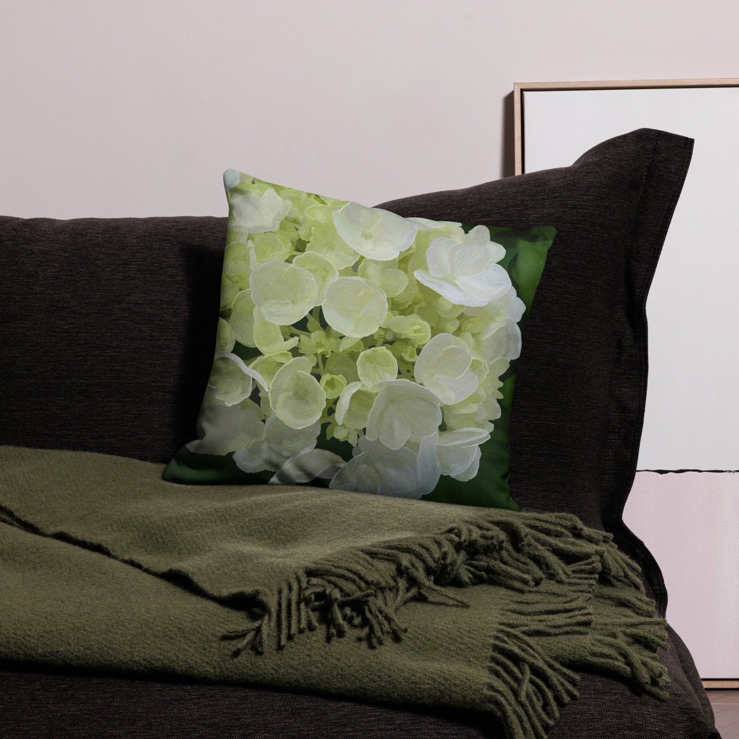 Jose’s White Hydrangea Premium Pillow Case