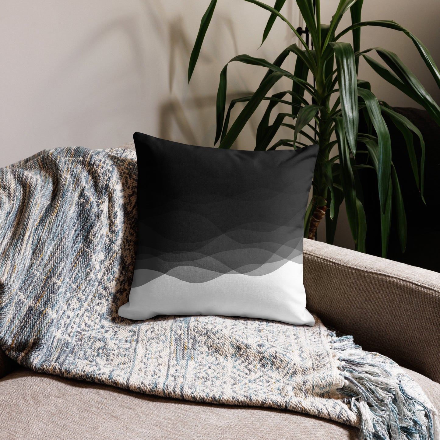 Graphite Waves Premium Pillow Case