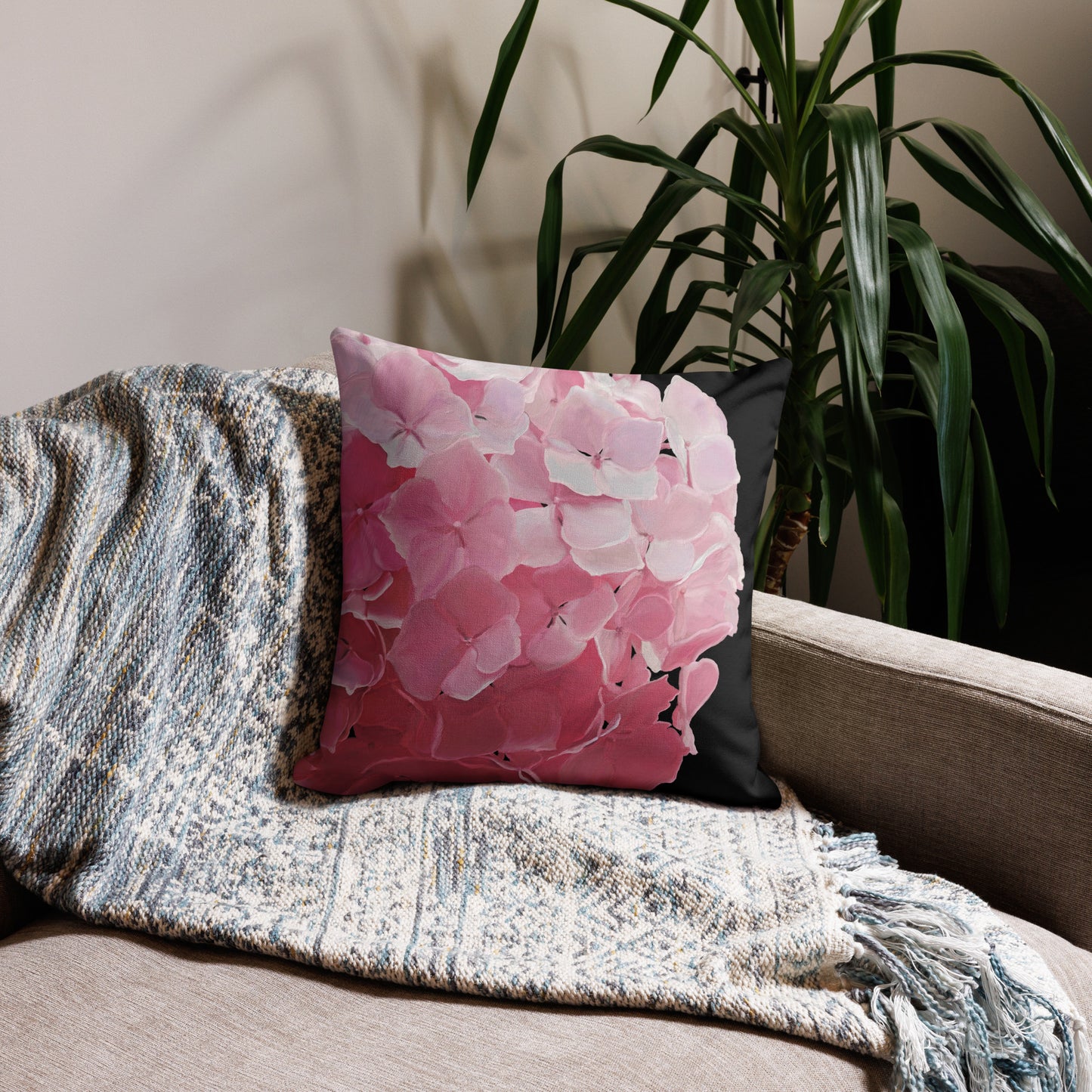 Carol’s Hydrangea Premium Pillow Case