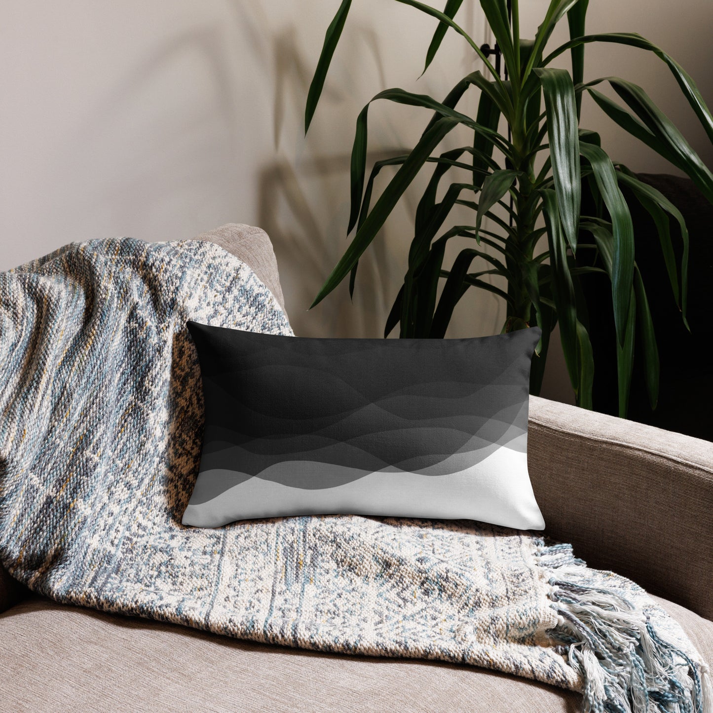 Graphite Waves Premium Pillow Case