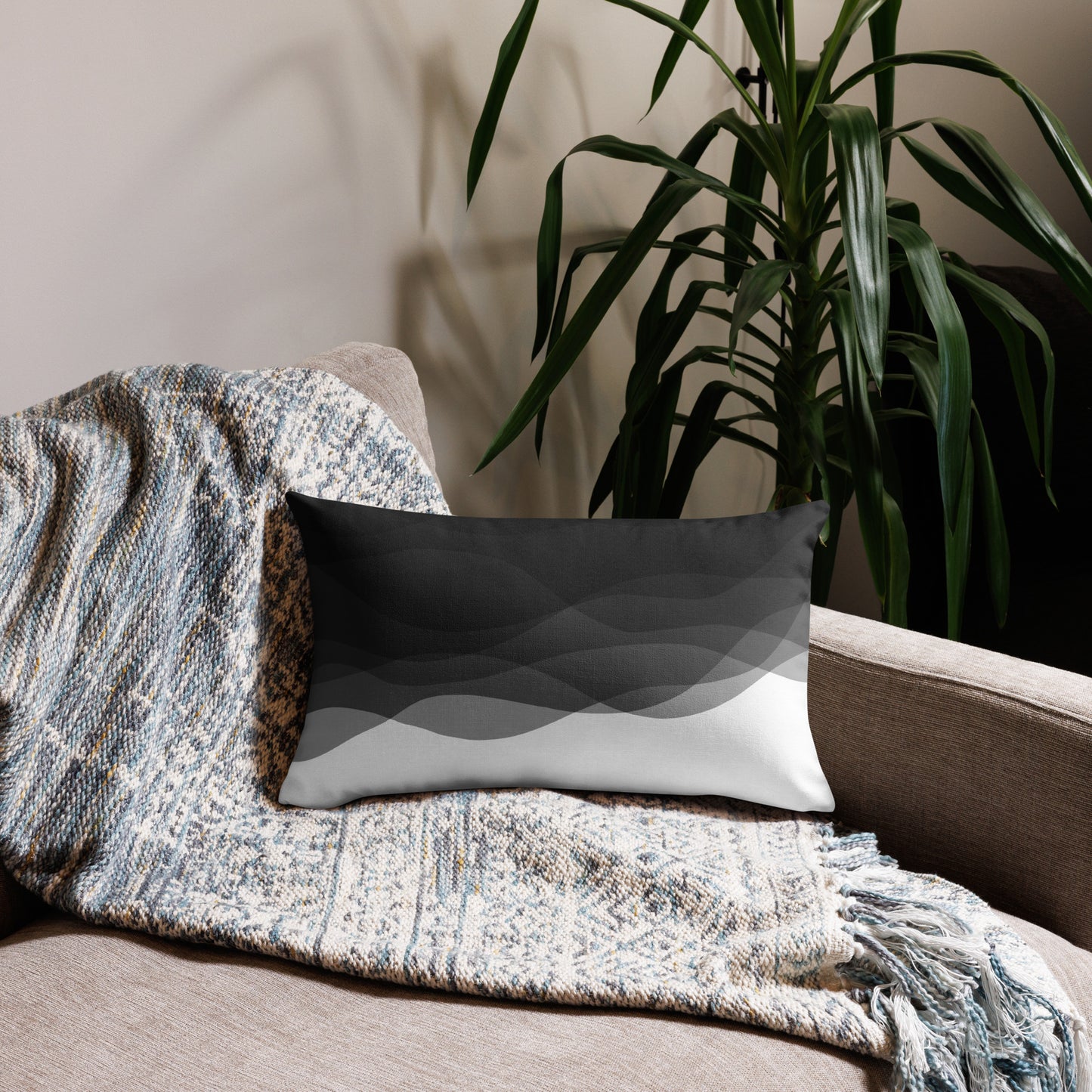 Graphite Waves Premium Pillow Case