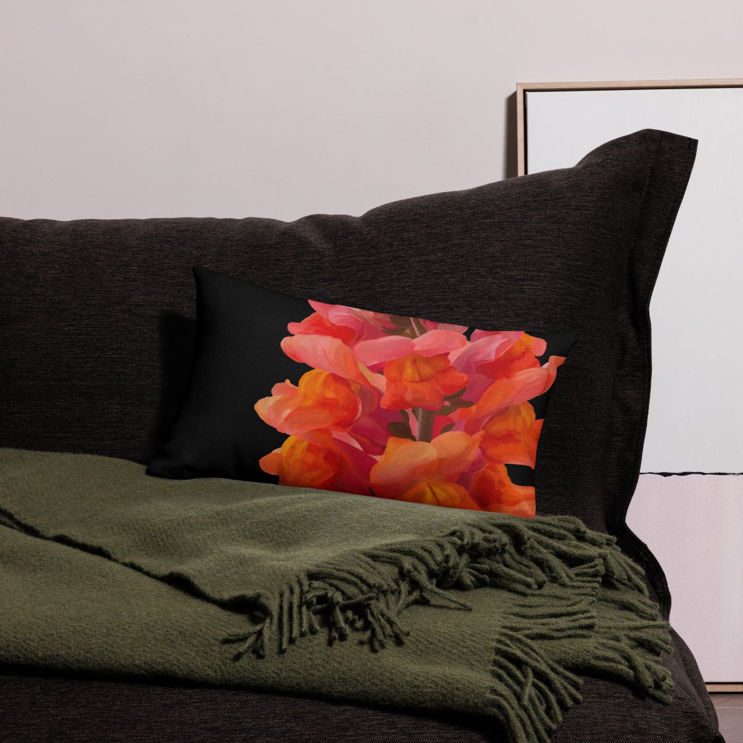 Mark’s Orange Snapdragon Premium Pillow Case