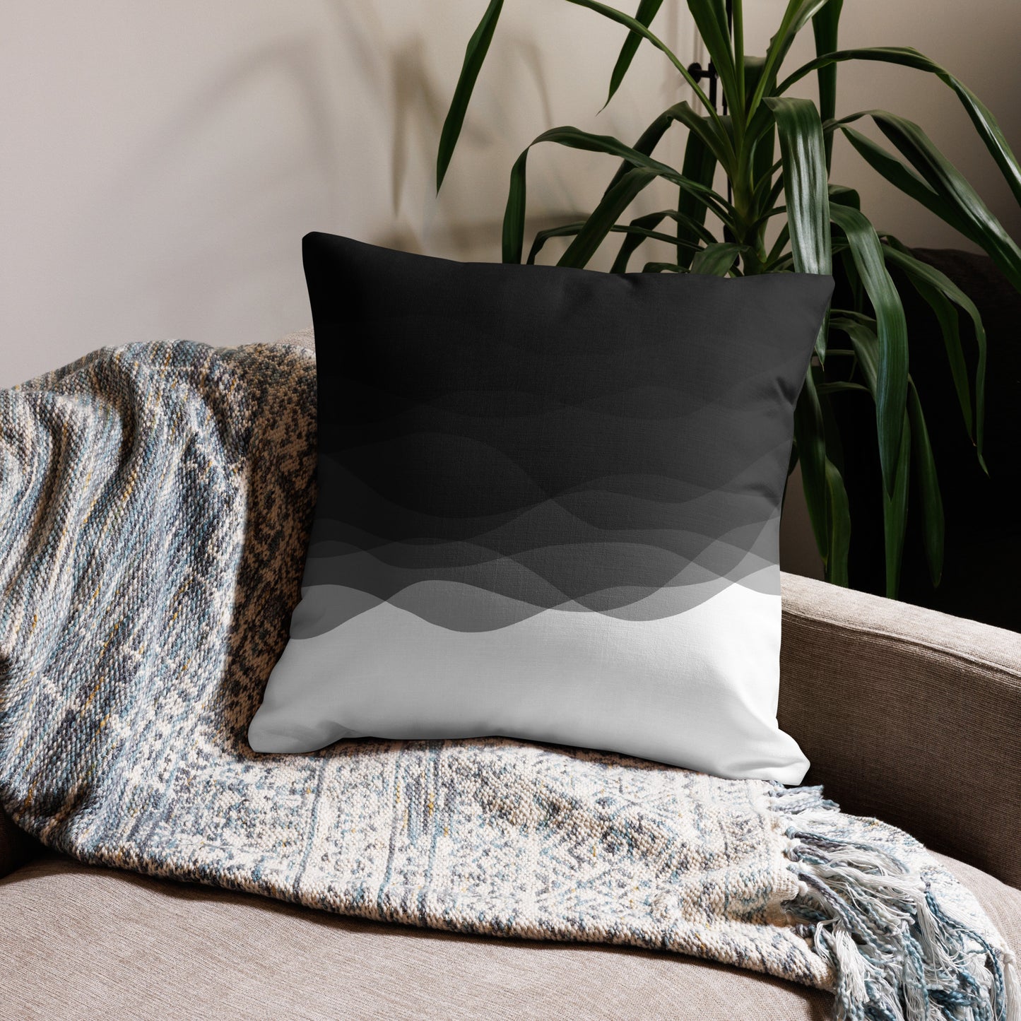 Graphite Waves Premium Pillow Case