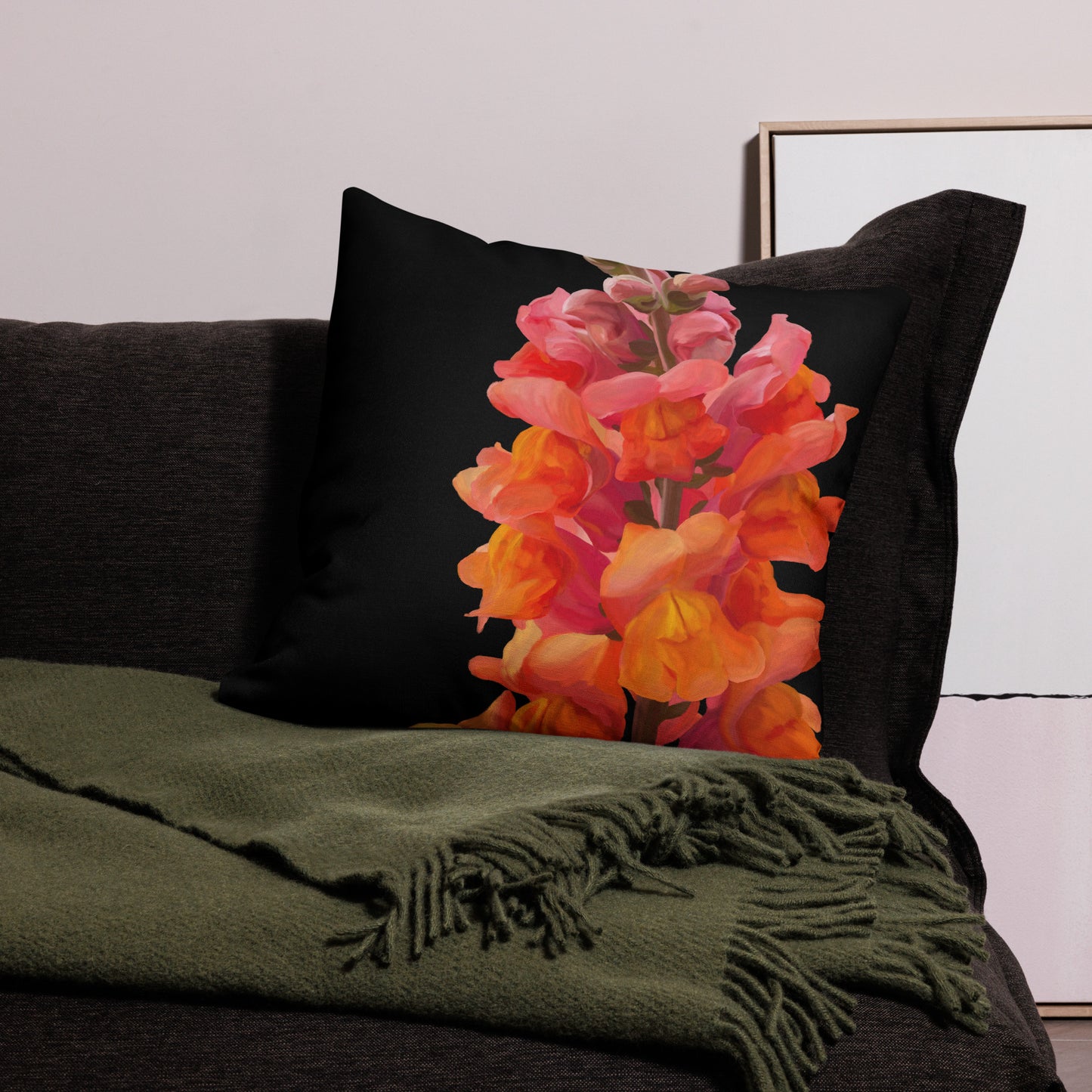 Mark’s Orange Snapdragon Premium Pillow Case