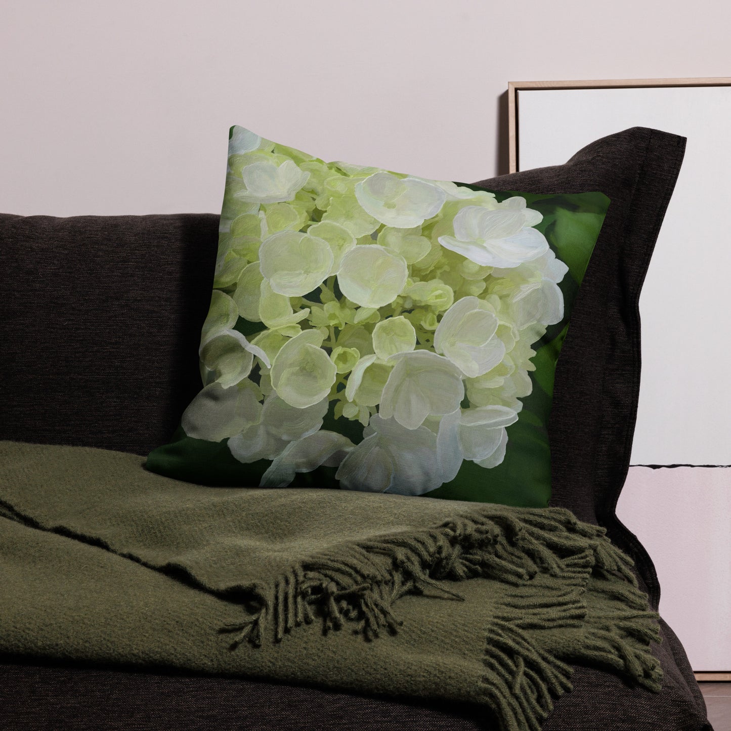 Jose’s White Hydrangea Premium Pillow Case