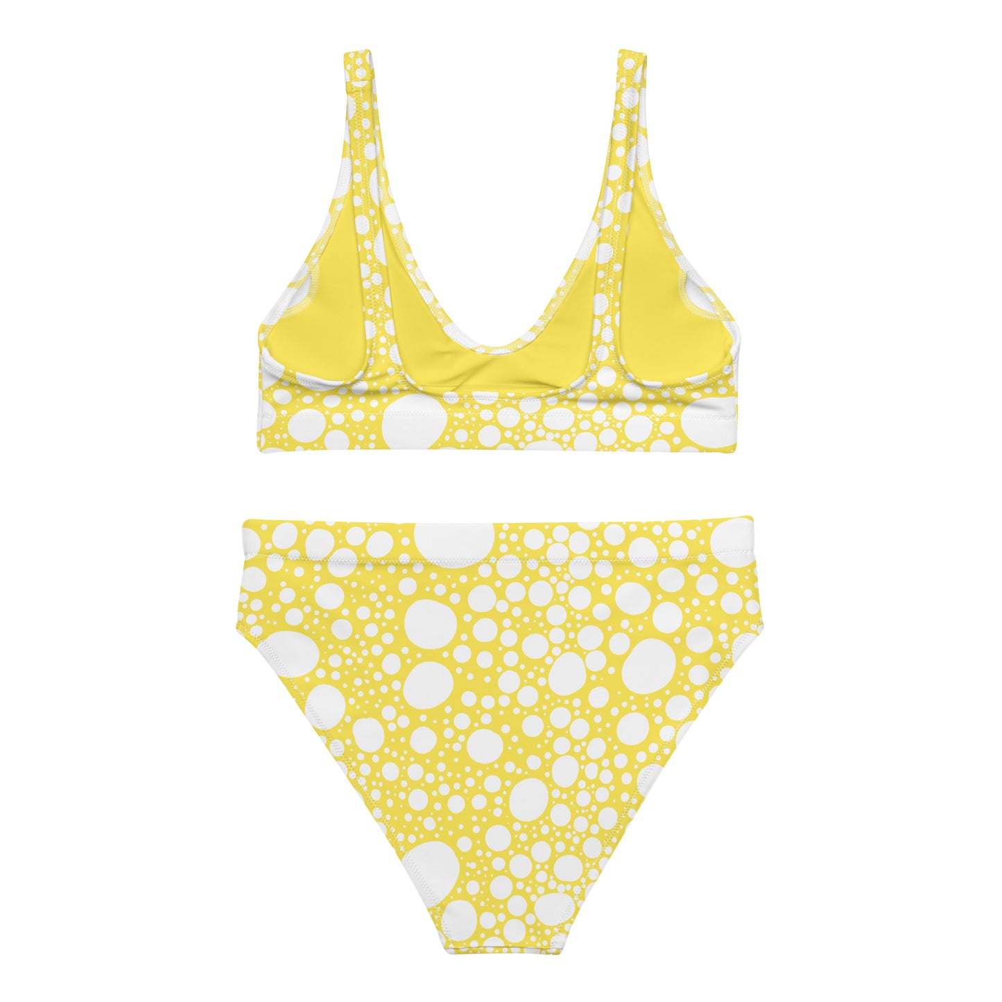 Blanca Ink Spots on Lemon Recycled high-waisted bikini