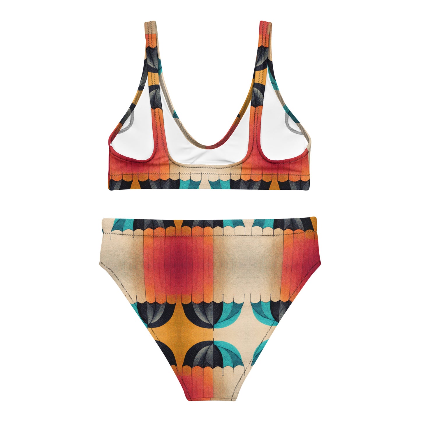 Colorful Coverings Recycled high-waisted bikini