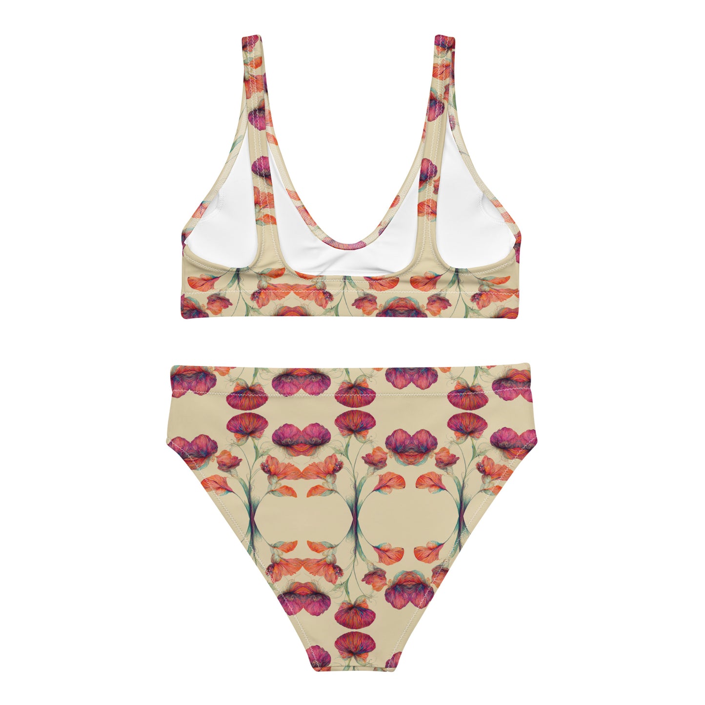 Nouveau Flowers Recycled high-waisted bikini