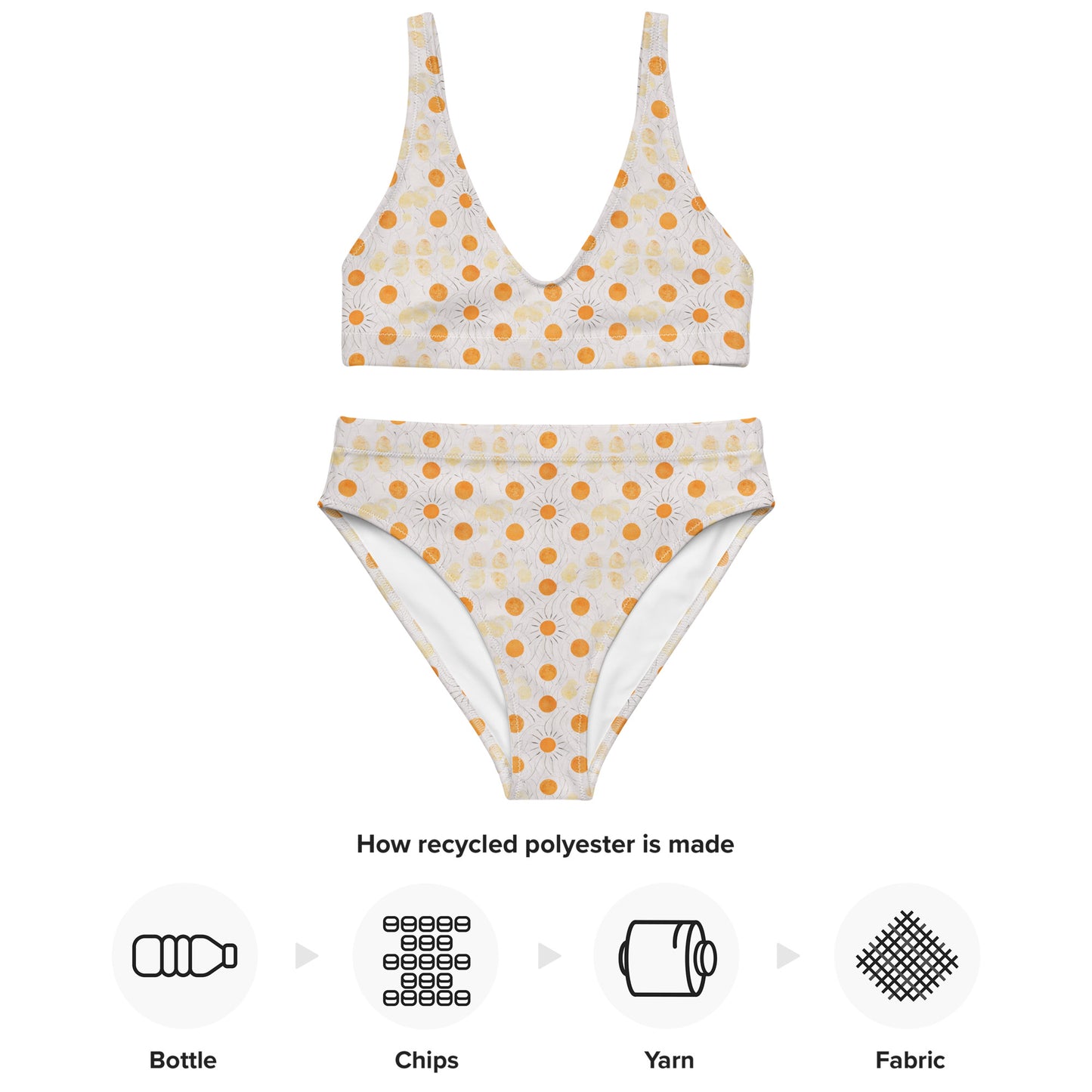 Fall Sun Recycled high-waisted bikini