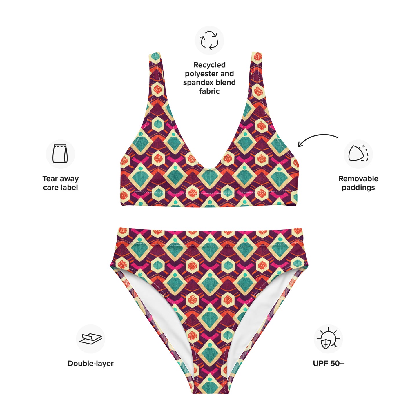 Morning Delight Recycled high-waisted bikini