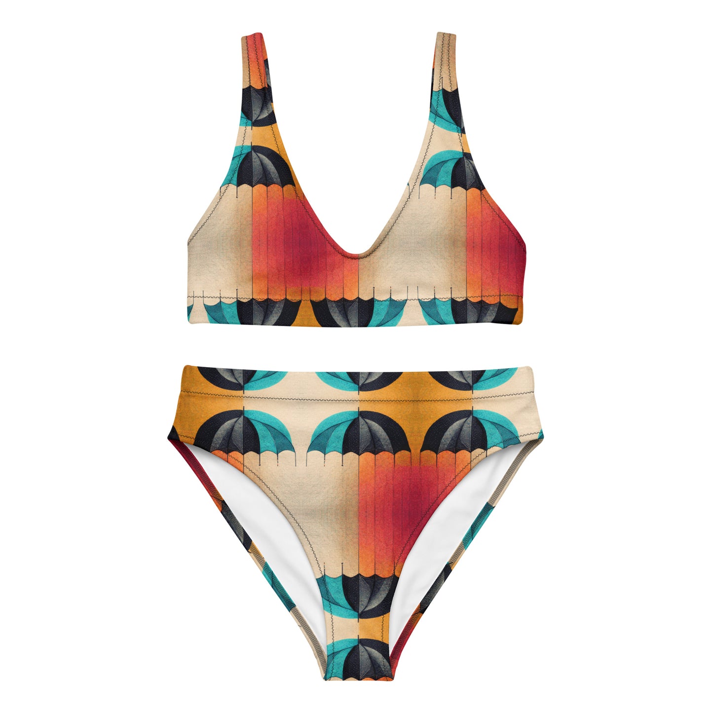 Colorful Coverings Recycled high-waisted bikini