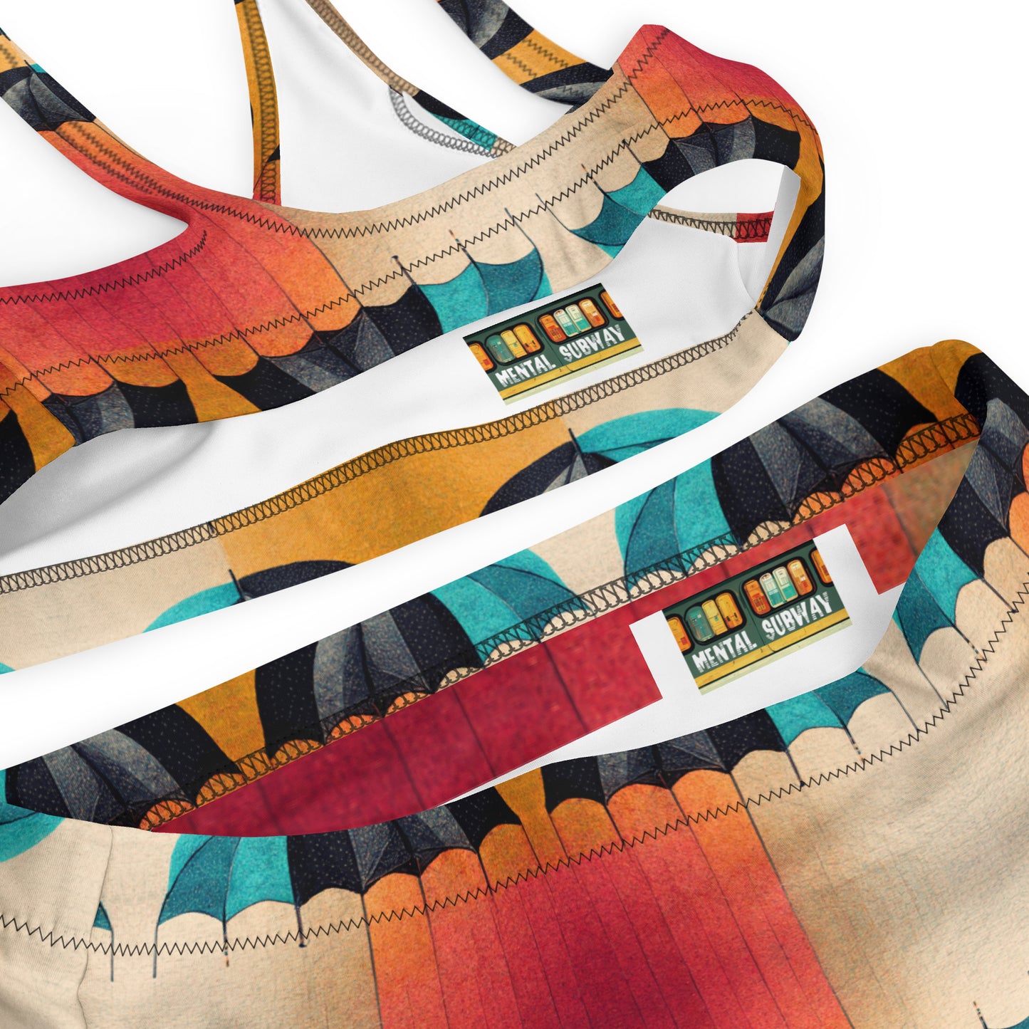 Colorful Coverings Recycled high-waisted bikini