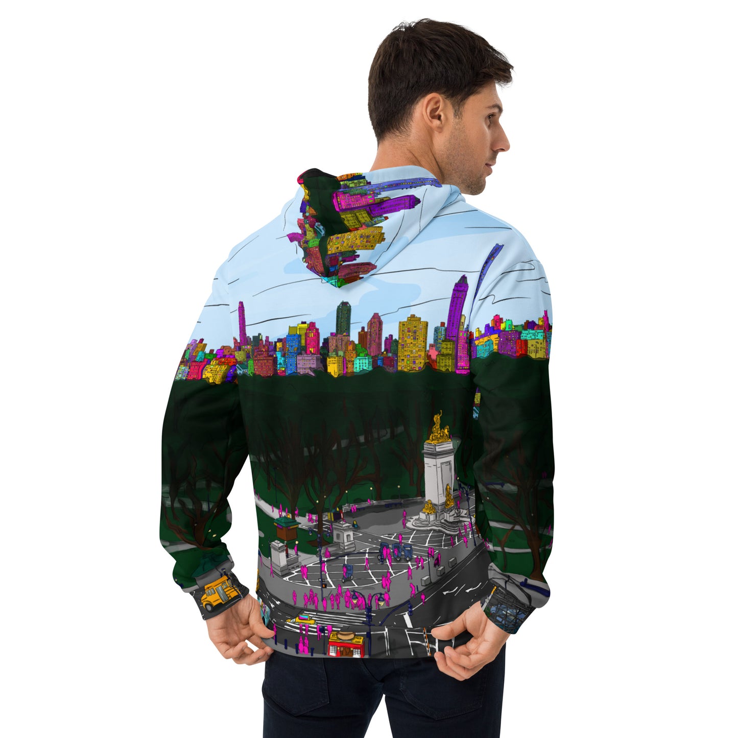 Central Park & Columbus Circle from Dizzy’s NYC Men’s Hoodie