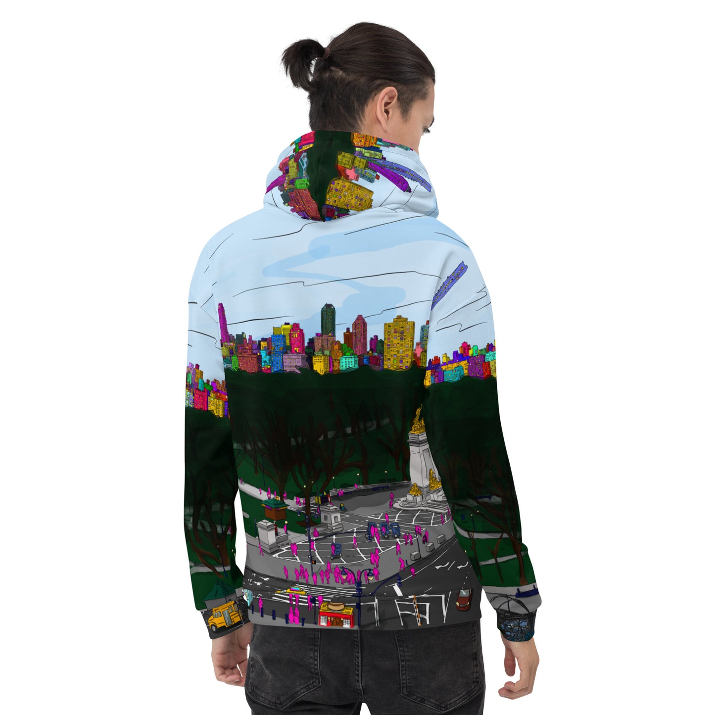 Central Park & Columbus Circle from Dizzy’s NYC Men’s Hoodie