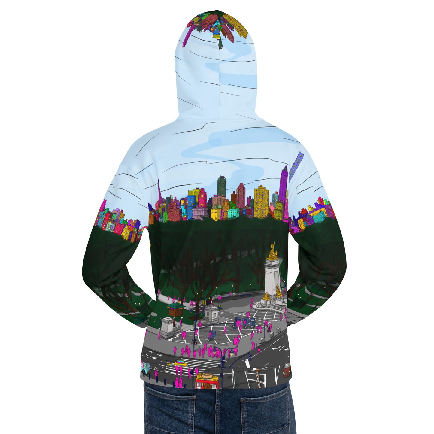 Central Park & Columbus Circle from Dizzy’s NYC Men’s Hoodie