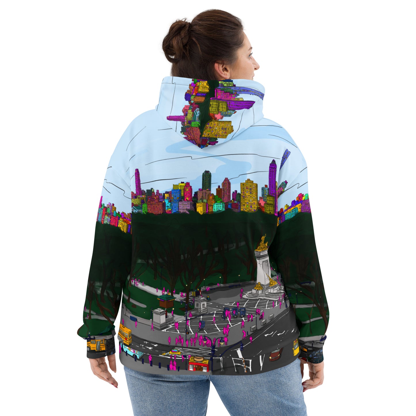 Central Park & Columbus Circle from Dizzy’s NYC Women’s Hoodie