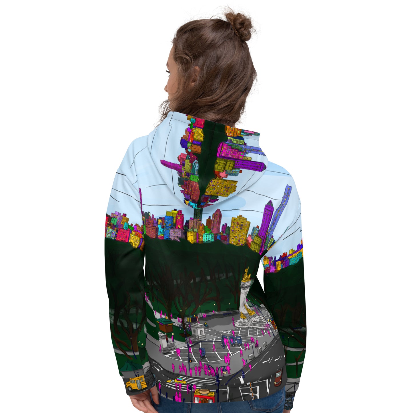 Central Park & Columbus Circle from Dizzy’s NYC Women’s Hoodie