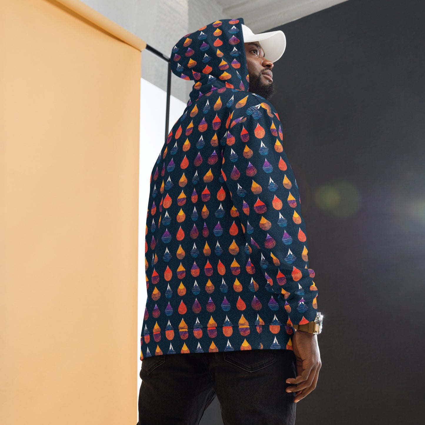 Prismatic Precipitation Men’s Hoodie