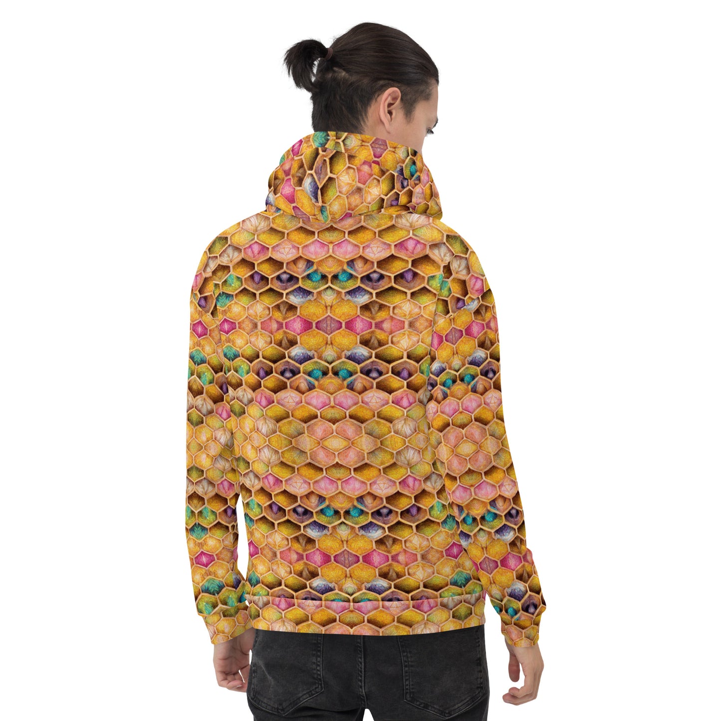 Rainbow Hive Radiance Men’s Hoodie