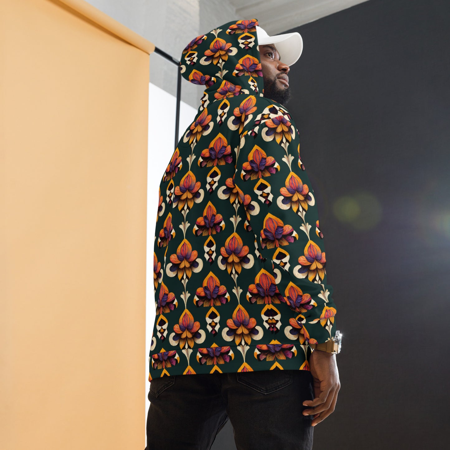 Taza’s Radiant Petals Men’s Hoodie