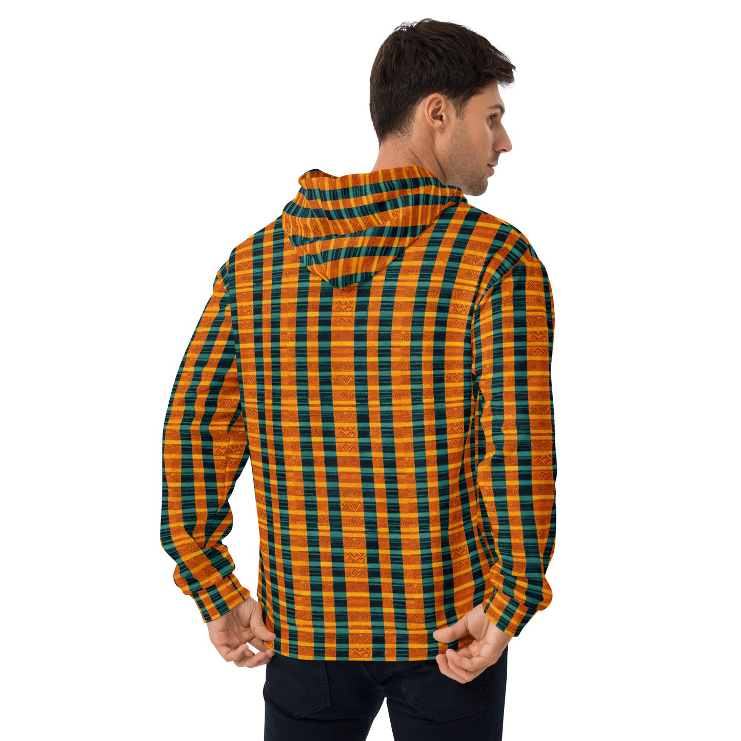 Teal & Tangerine Tapestry Hoodie