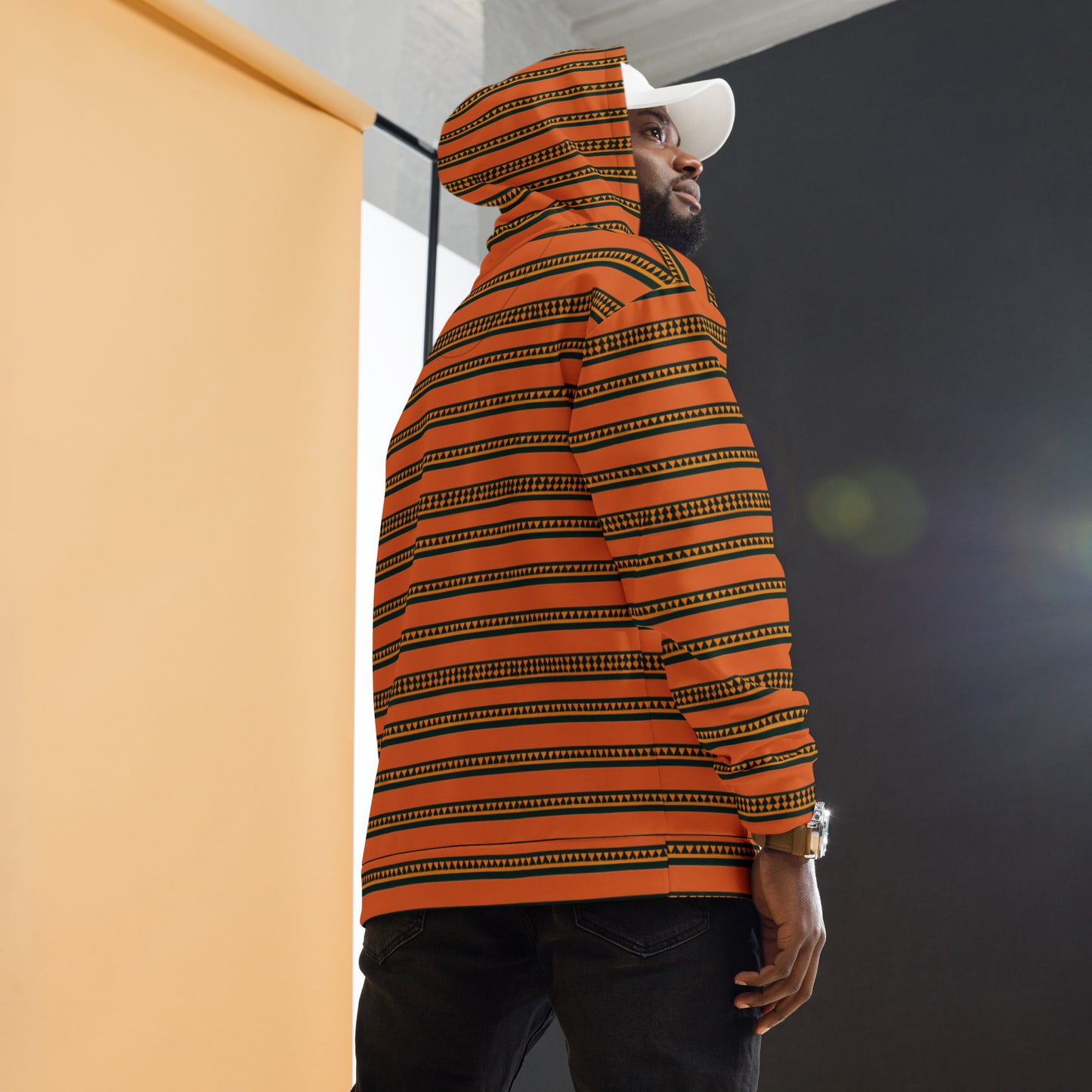 Timbuktu Tangerine Tapestry Men’s Hoodie