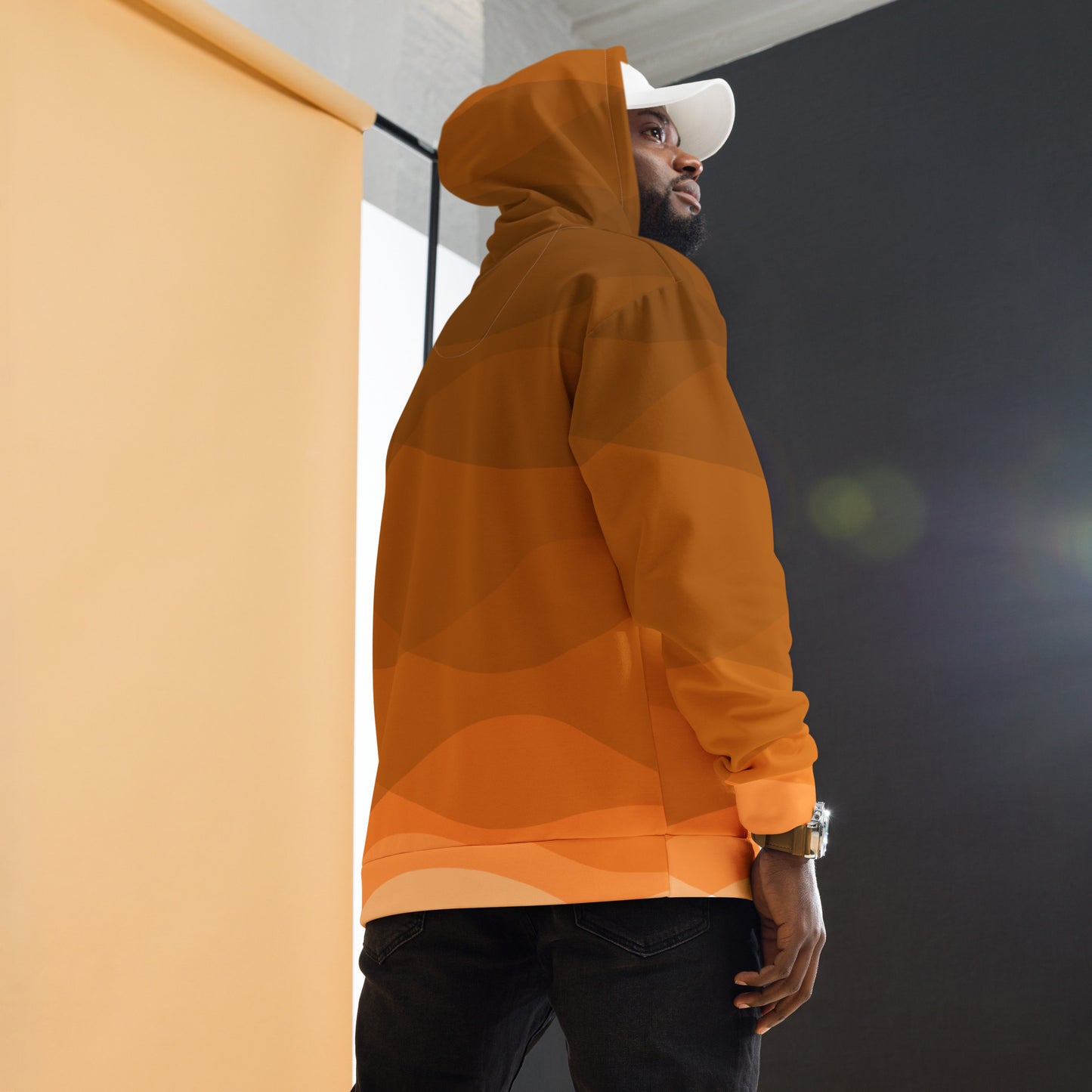 Tangerine Whirlpool Men’s Hoodie