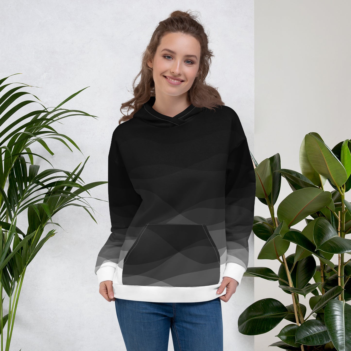 Graphite Waves Unisex Hoodie