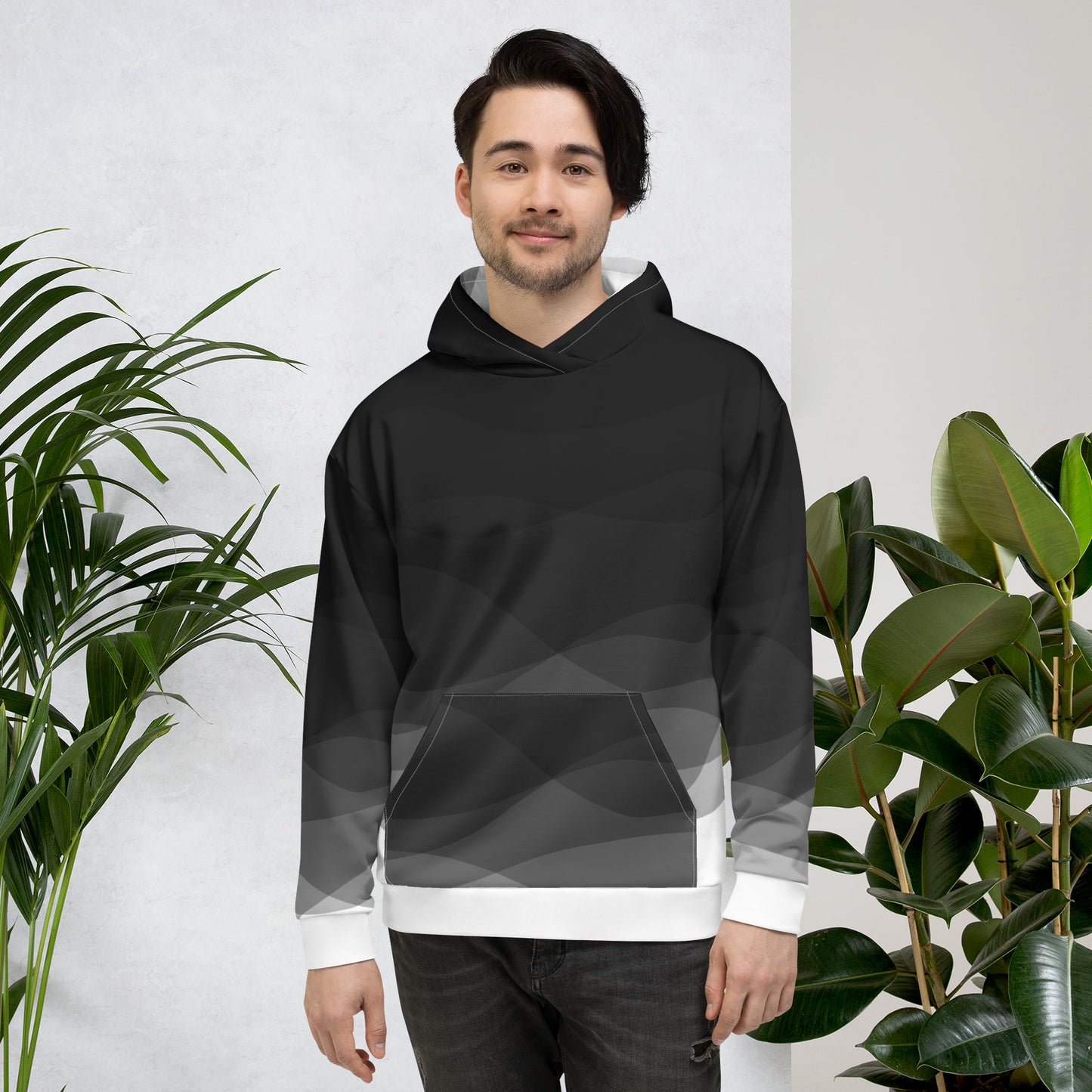 Graphite Waves Unisex Hoodie