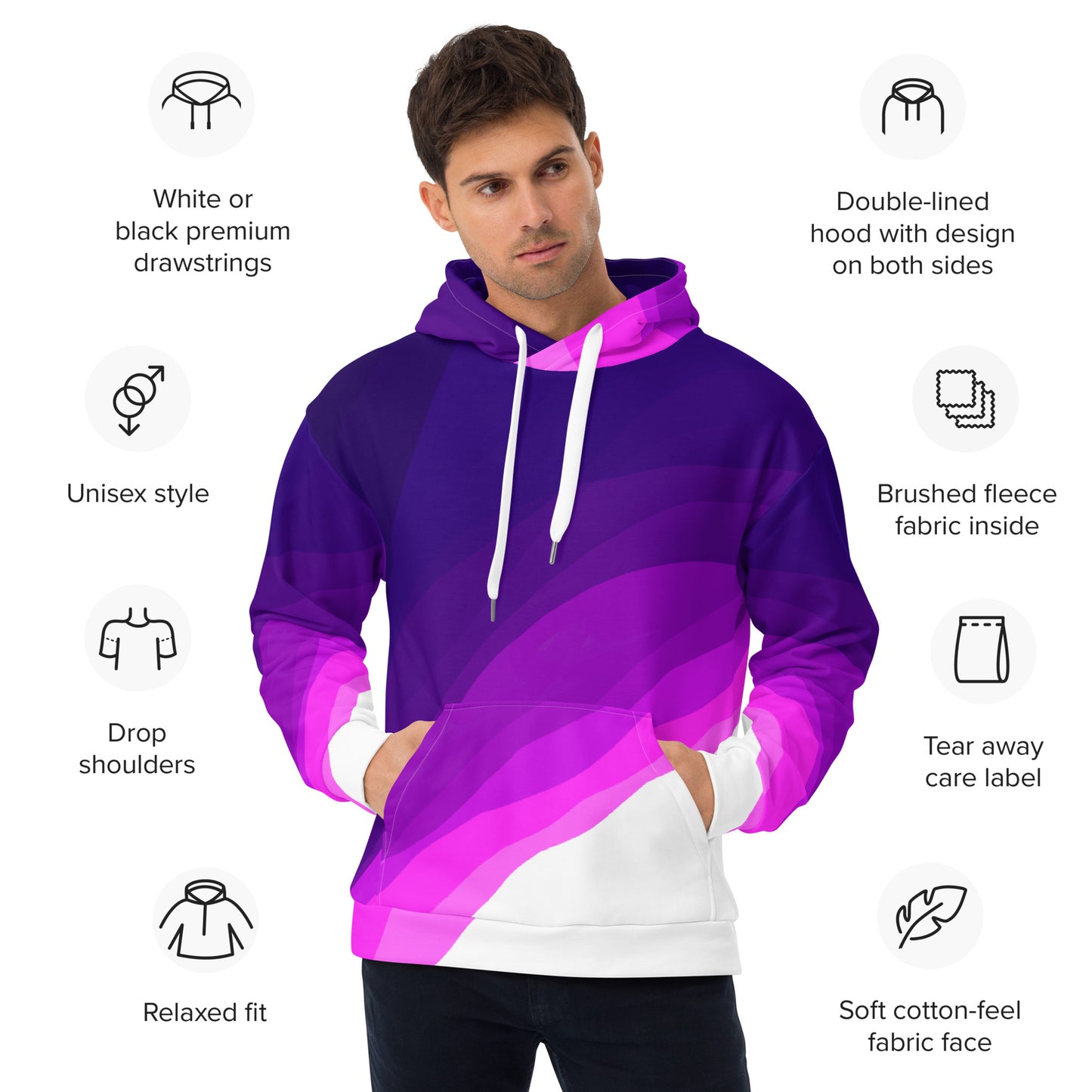 Plum Waves Unisex Hoodie