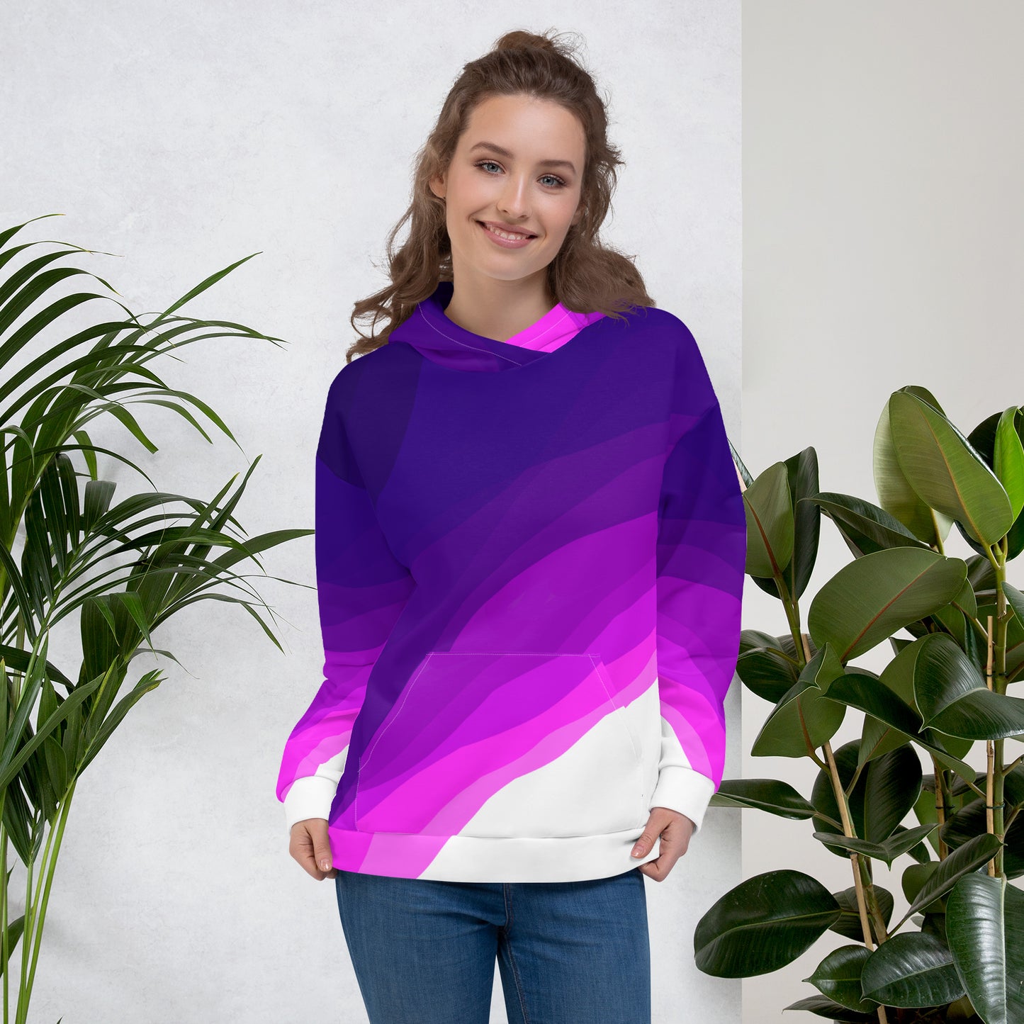 Plum Waves Unisex Hoodie