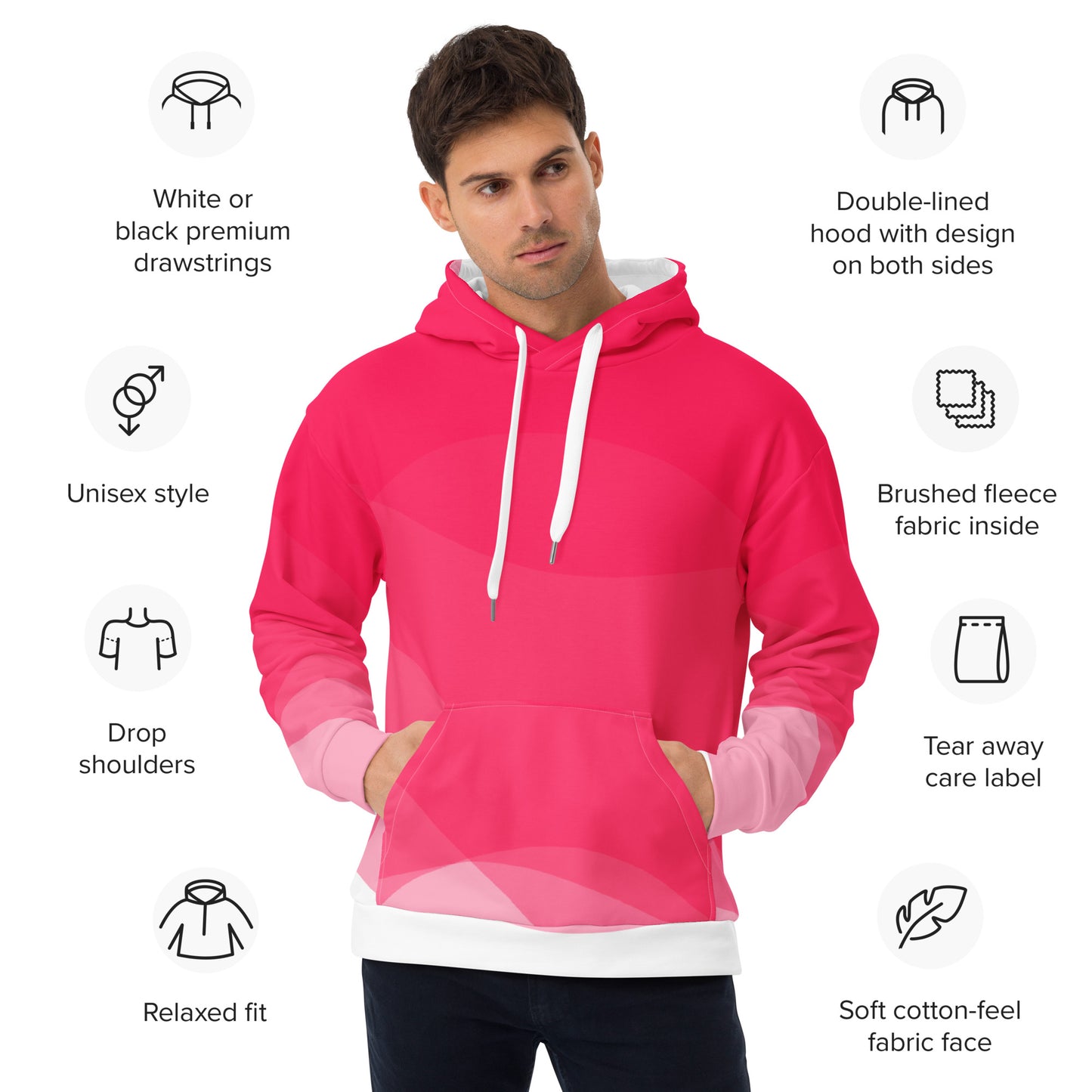 Hot Pink Hurricane Unisex Hoodie