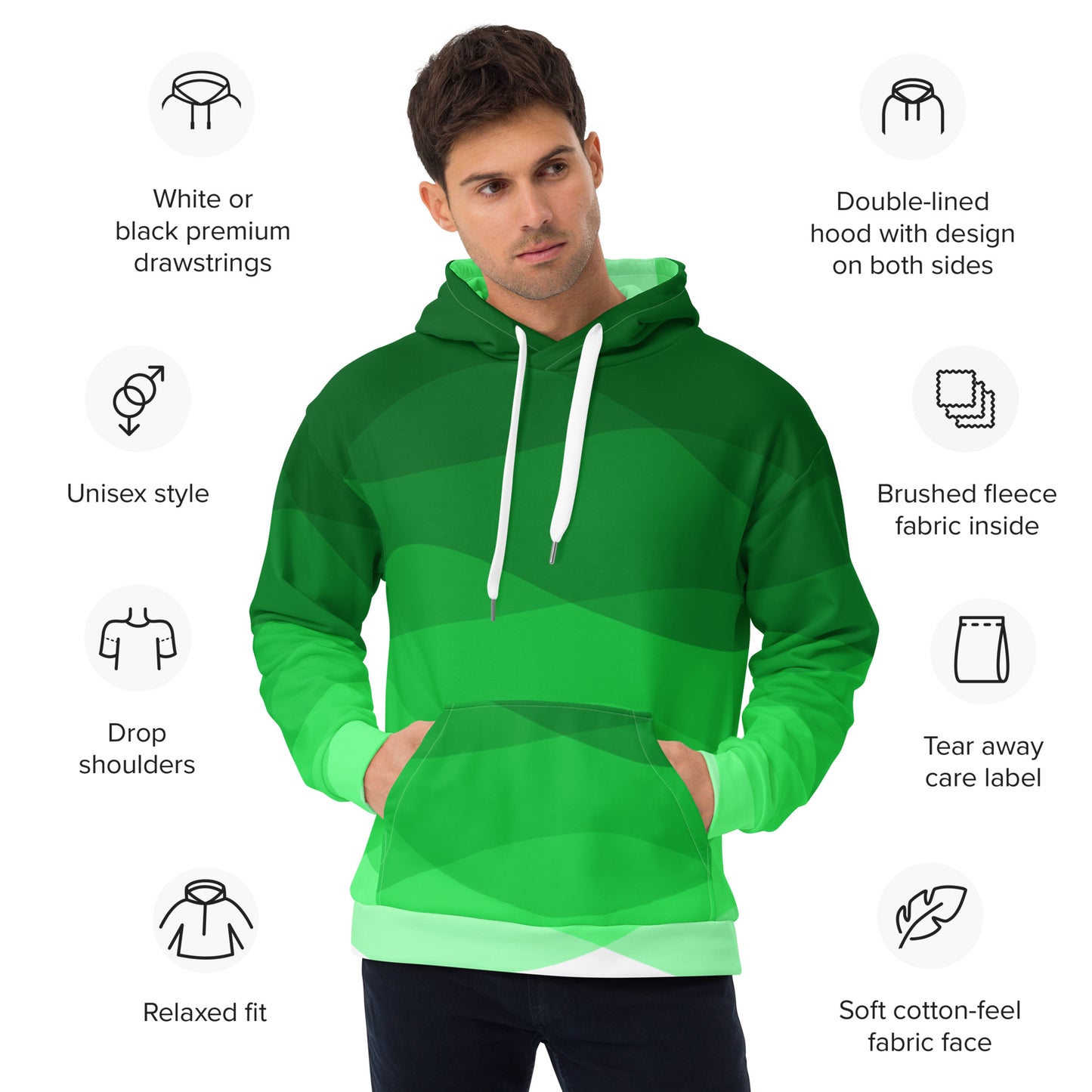 Green Cascade Unisex Hoodie