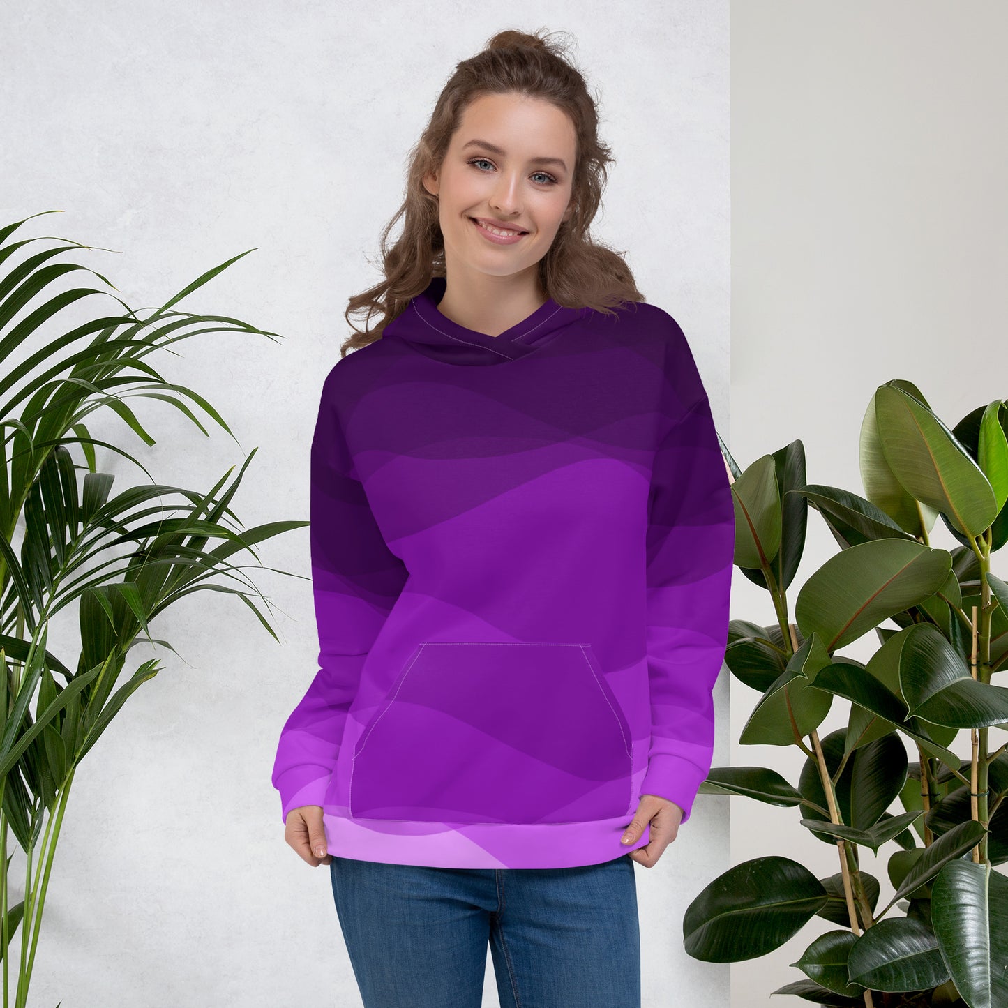 Plum Waves II Unisex Hoodie